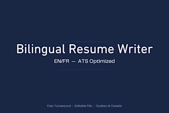 write a bilingual english and french resume for canada jobs