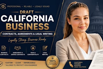 draft california business contract, agreement and legal writing
