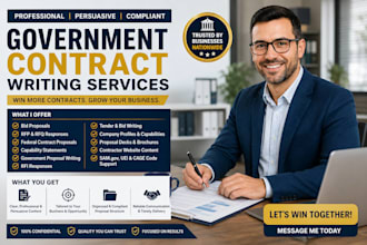 write bid proposals, rfp responses, bids, capability statement, rfp