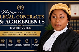 draft, review and edit legal contracts and agreements