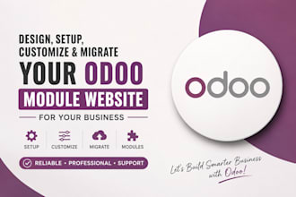 design, setup, customize and migrate your odoo website and modules