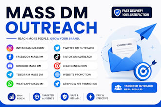 do discord, instagram, telegram, facebook, whatsapp mass dm marketing