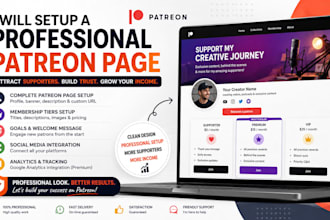 set up patreon page optimization kickstarter patreon profile