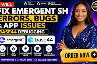 fix emergnt sh errors, bugs, and app issues, base44 emergent sh errors