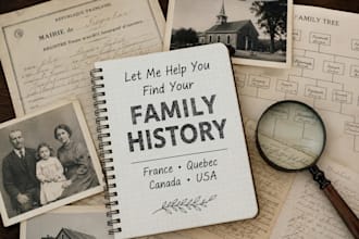 genealogy research france, quebec canada and USA