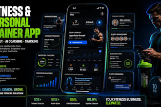 build fitness workout, personal trainer and gym mobile app with ai coaching