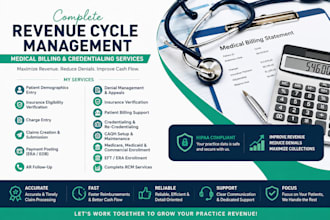 manage complete rcm for healthcare practices medical billing and credentialing
