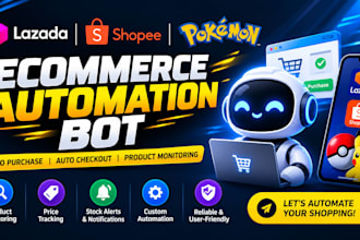 do lazada bot, shopee bot, auto checkout bot, pokemon bot auto purchase bot
