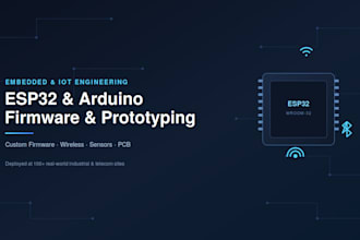 develop arduino esp32 firmware and pcb prototypes