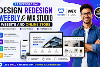 design redesign weebly wix studio website and online store