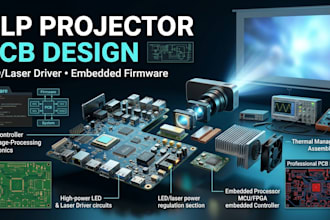 design dlp projector pcb, led laser driver and embedded firmware