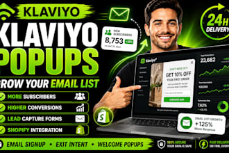 create klaviyo popup forms and email signup forms for shopify