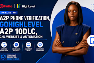 setup a2p phone verification, gohighlevel a2p 10dlc, ghl website and automation