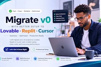 migrate v0 with better setup to lovable replit or cursor prototype