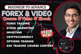 create forex trading ebook video, stock market, course book, crypto trading, ppt