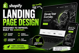design a shopify landing page and customize your theme shopify pagefly