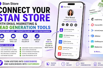 connect your stan store with email marketing and lead generation tools