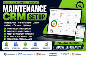 setup maintenance crm mhelpdesk connecteam limble maintain emaint espace upkeep
