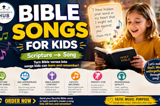 write catchy bible song for kids, scripture memory and christian learning
