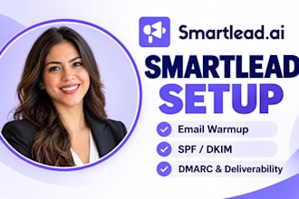 setup smartlead email warmup smartlead spf dkim smartlead dmarc deliverability