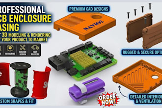 design 3d printable and moldable pcb enclosure or product casing for 3d printing
