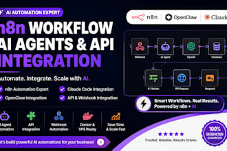 ai automation n8n expert workflow openclaw claude code api integration ai agents