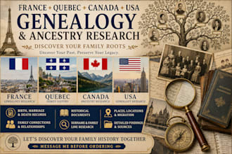 uncover france quebec canada and USA genealogy ancestry research
