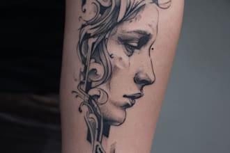 create a delicate fine line tattoo lettering