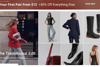 design wix shoe boutique website boot store footwear website