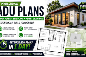 design adu plans, floor plans, site plans and permit drawings