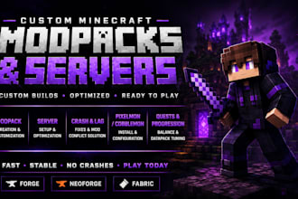 create minecraft modpack server builder pixelmon survival forge fabric mod pvp