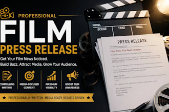 publish film press release, pr distribution movie or film press release