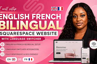 setup english french bilingual squarespace website with language switcher