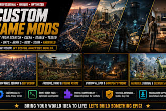 make immersive maps, npcs, skins for cities skylines, rimworld, sims 4, palworld