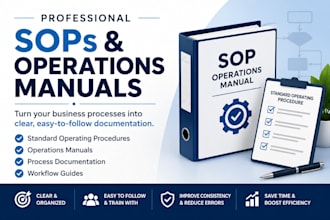 create a professional sop or operations manual for your business