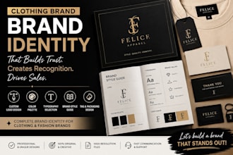 design logo and brand identity for clothing fashion brand
