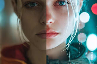 create epic ai cyberpunk fantasy portraits