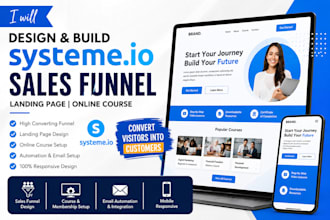 german systeme io sales funnel landing page online course