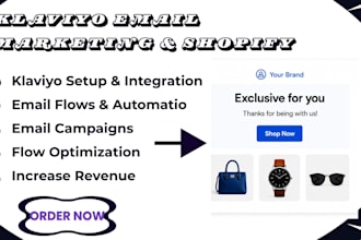 set up klaviyo email marketing, klaviyo flows and shopify email automation