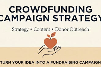 create a crowdfunding campaign strategy and fundraising content