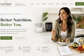 design squarespace nutrition coach website dietician diet plan food website