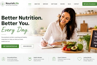 design squarespace nutrition coach website dietician diet plan food website