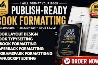 format ingramspark manuscript, amazon KDP, paperback, hardcover, epub lulu book