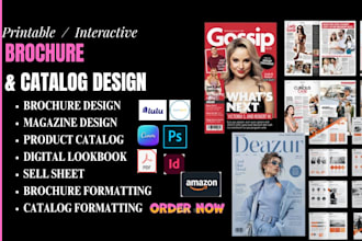design format magazine layout product catalog brochure lookbook sellsheet design