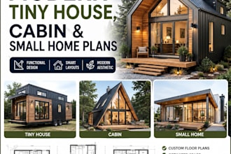 design a modern tiny house cabin and small home plans