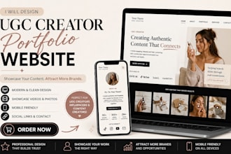 design a professional ugc creator portfolio website