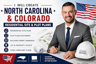 create north carolina and colorado residential site and plot plans