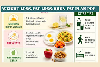 create weight loss, fat loss, burn fat, lose weight workout plan PDF