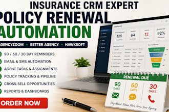 setup insurance policy renewal workflows with agencyzoom, better agency hawksoft