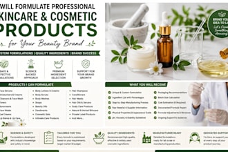 formulate professional skincare and cosmetic products for your beauty brand